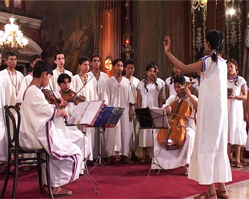 Chiquitanias choir performing sacred music