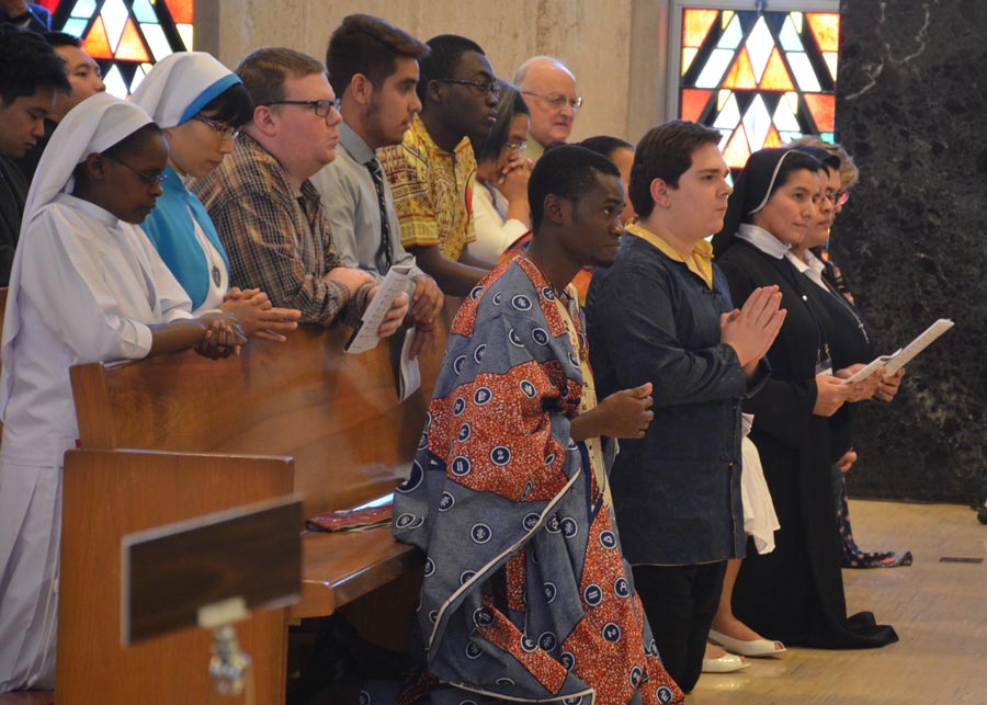 Students of many cultures worshipping