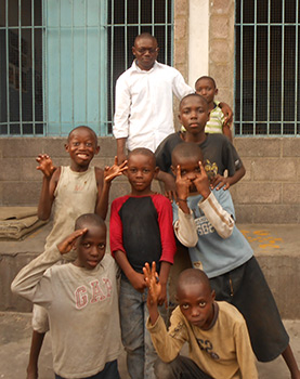 Many children in the Republic of the Congo call the streets their home.