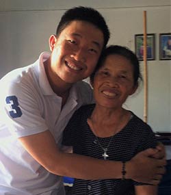 Hoang Do and his mother