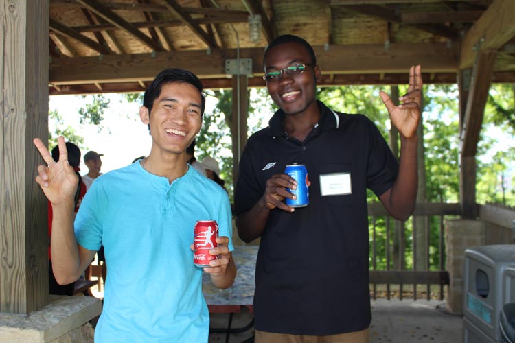 Two happy young men