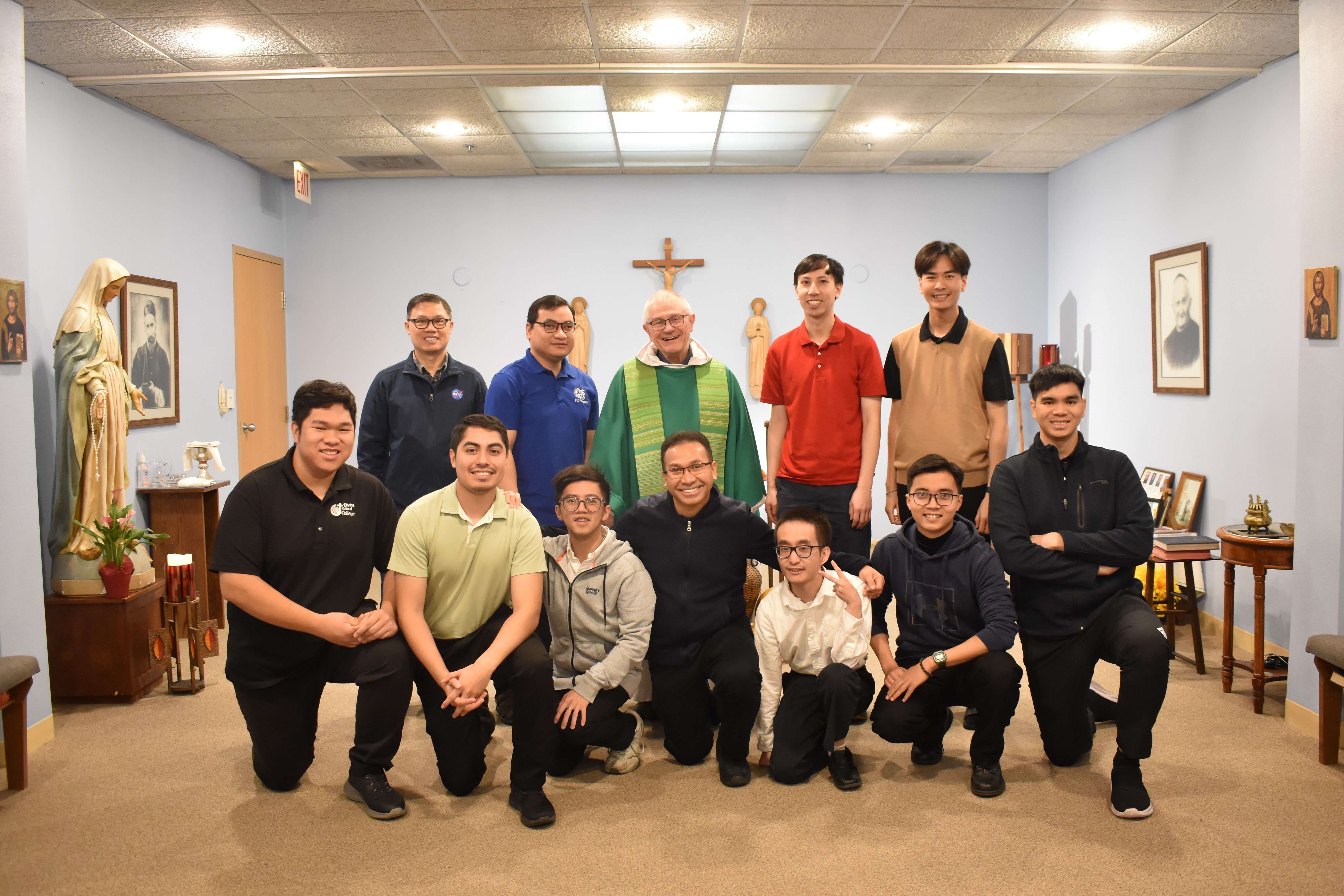 Students of many cultures worshipping