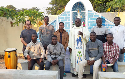 Men from Chad pose for a photo