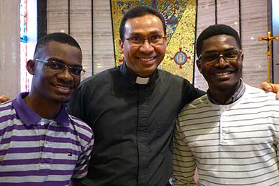 Fr Sonny DeClass SVD reunites with friends from Angola