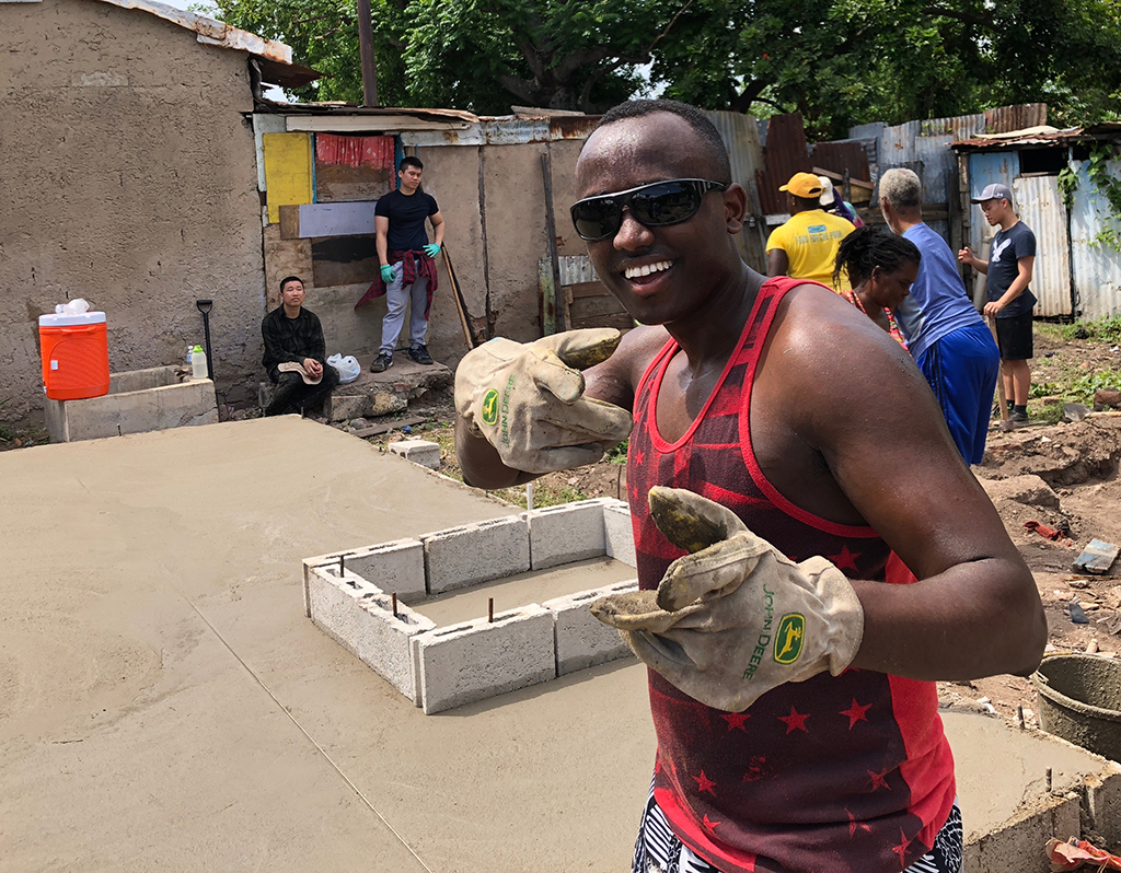 Tomerot Lambert volunteers in Jamaica